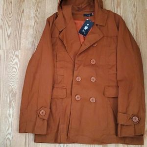 NWT canvas pea coat